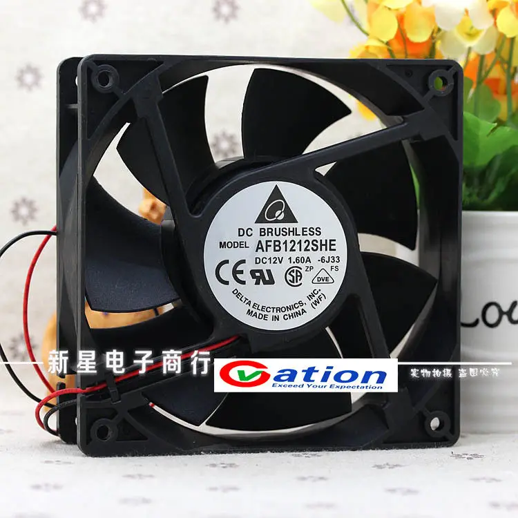 

Computer Case CPU Cooler Fan For AFB1212SHE 12038 12cm 1.6A 12v 4wire PWM 40cm long line of fan for Delta 120*120*38mm Cooling