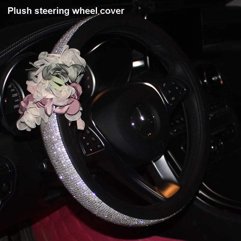 Bling-Diamond-Crystal-Car-Steering-Wheel-Cover-Flower-Leather-Rhinestone-Steering-Wheel-Case-for-Women-Universal-Car-11