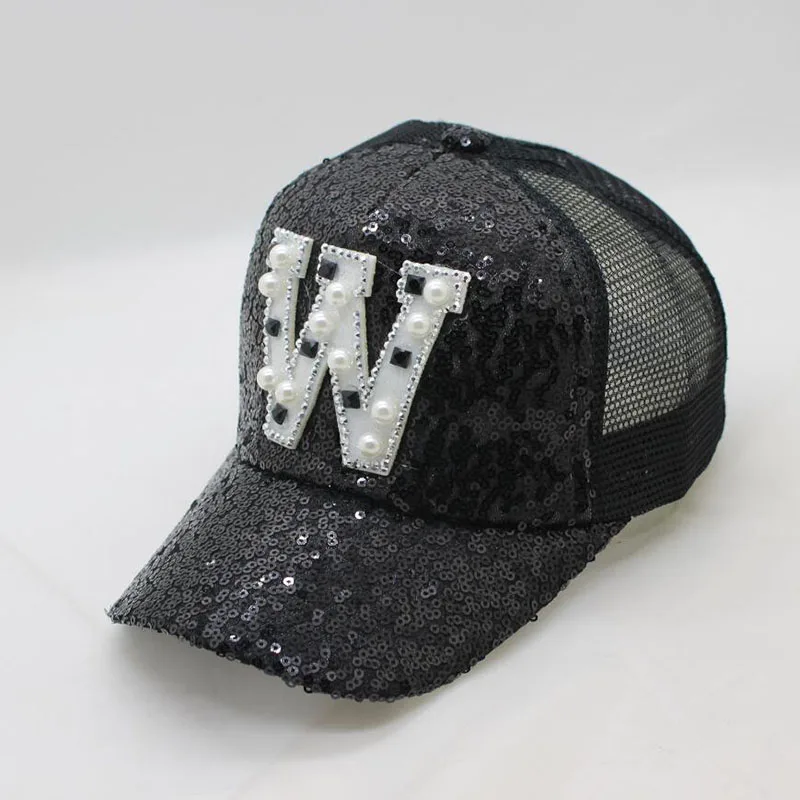 

BINGYUANHAOXUAN Fashion Kids Casual Letter Casquette Boys Girls Baseball Cap with Hot Diamond Drilling Sequins Baby Hip Hop Cap