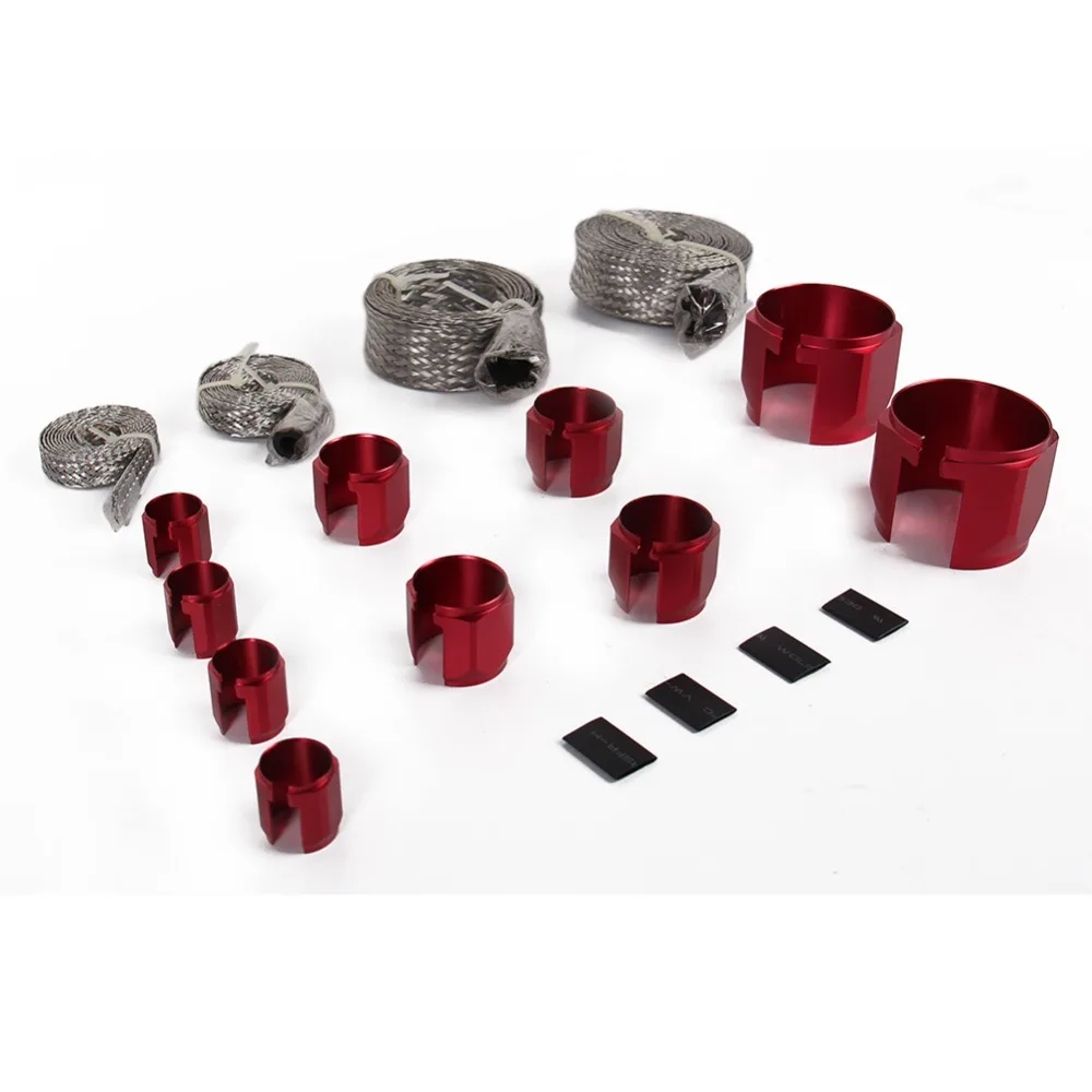 CarBole Fuel Hose Sleeve Clamp Stainless Steel Braid Hose Engine Vacuum