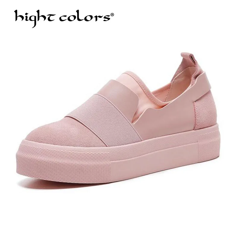 

2018 Spring Women Flats Platform Shoes Women Breathable Mesh Casual Shoes Female Shoes Ladies Genuine Leather shoes AX022
