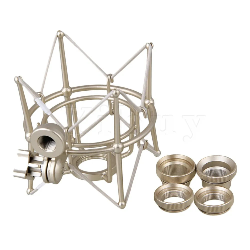 

Yibuy Silver Metal Large Size Cylinder Spider ShockMount Holder for Newman U87