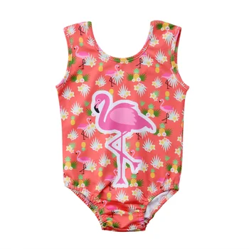 

Flamingo One piece Kid Baby Girls Swimsuit Summer Beachware Bathing Suit Child Swimwear