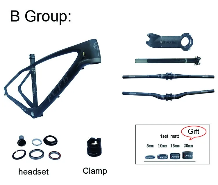 Discount 2017 FCFB T800 carbon mtb frame 27.5er mtb carbon frame 27.5/ 26 carbon mountain bike frame frok seatpost stem saddle matt color 11 Discount 2017 FCFB T800 carbon mtb frame 27.5er mtb carbon frame 27.5/ 26 carbon mountain bike frame frok seatpost stem saddle matt color 11