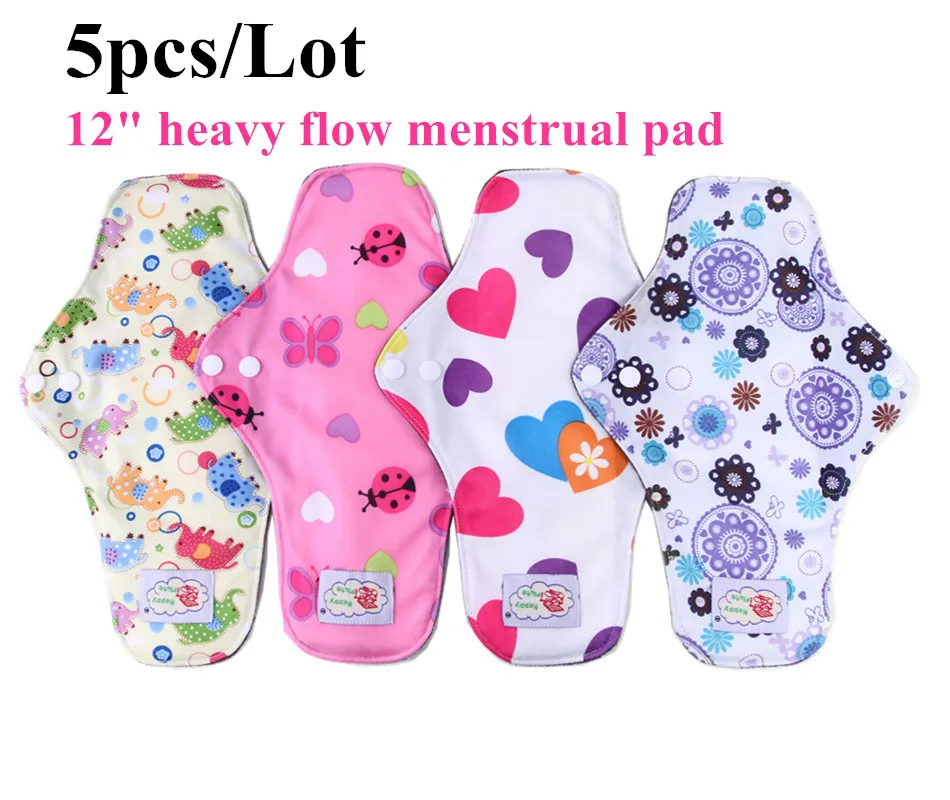 5 шт. гигиенические прокладки 12 дюймов|washable sanitary napkins|sanitary napkinwashable |