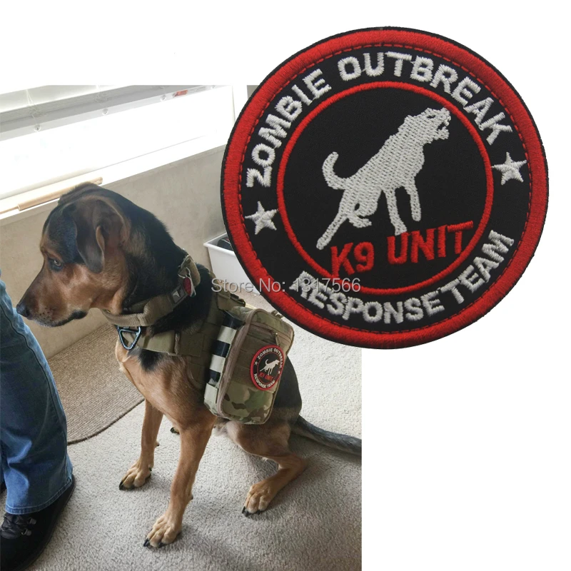 Service Dog K9 Dog Embroidery Patch Embroidered Patches Military Tactical Armband Fabric Sticker