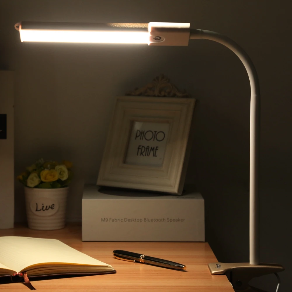 

LED Desk Lamp Clip Fixtures Touch Dimmable Eye-protection Bedside Book Reading Study Office Work Table Lamp Children Night Light