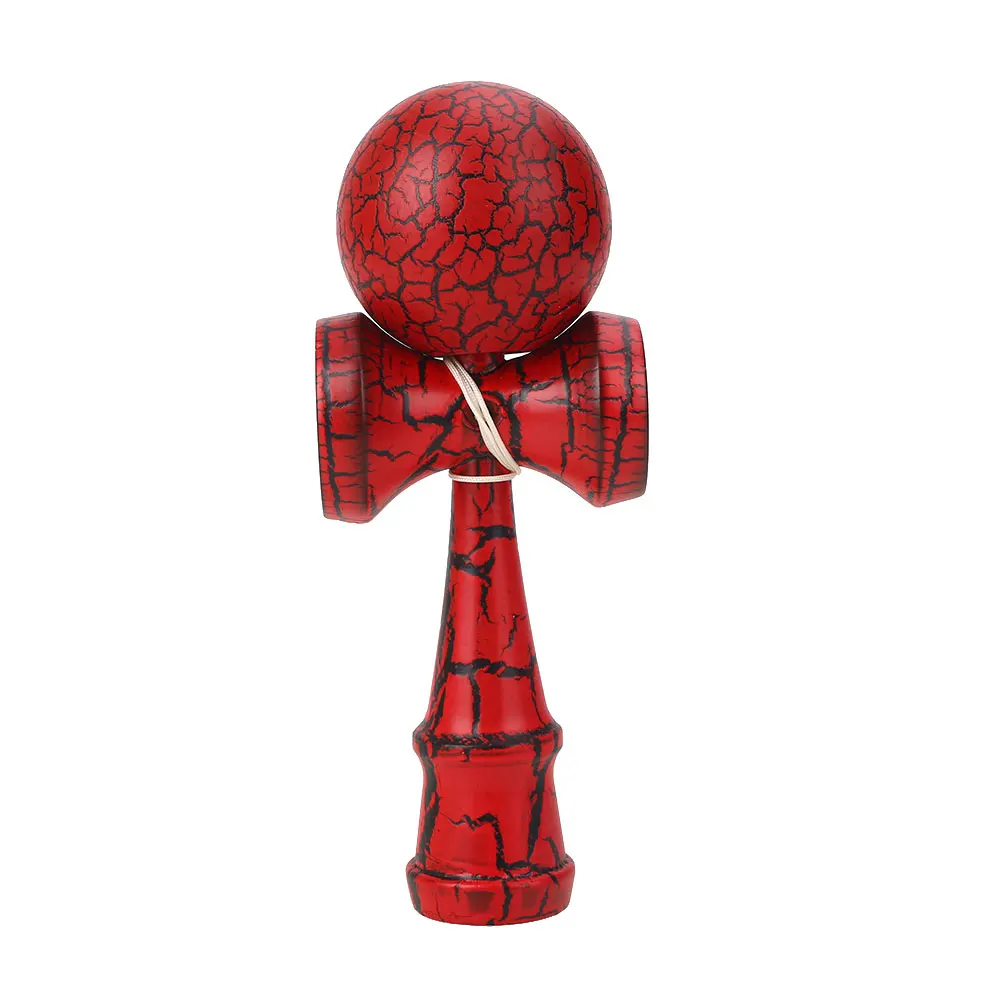 60 мм деревянный шар Kendama Skill Toy Matte Hand-Eye Coordination Lightning красочный привлекательный стержень и мяч детские игрушки мяч