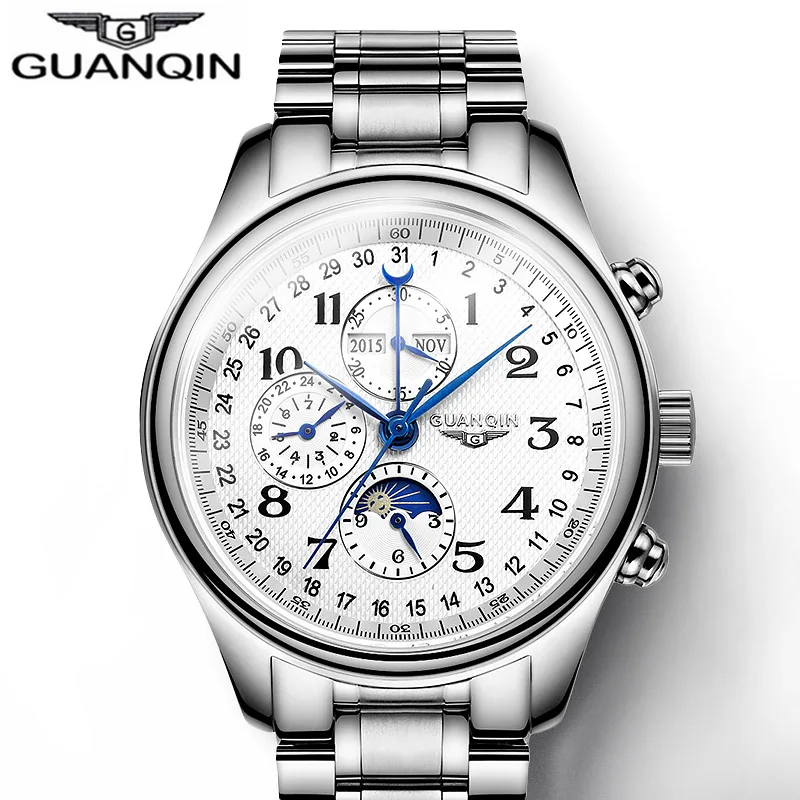 

New Men Automatic Mechanical Watch Fashion Casual Luxury Stainless Steel Top Brand Sport Self-Wind Watches Relogio Masculino