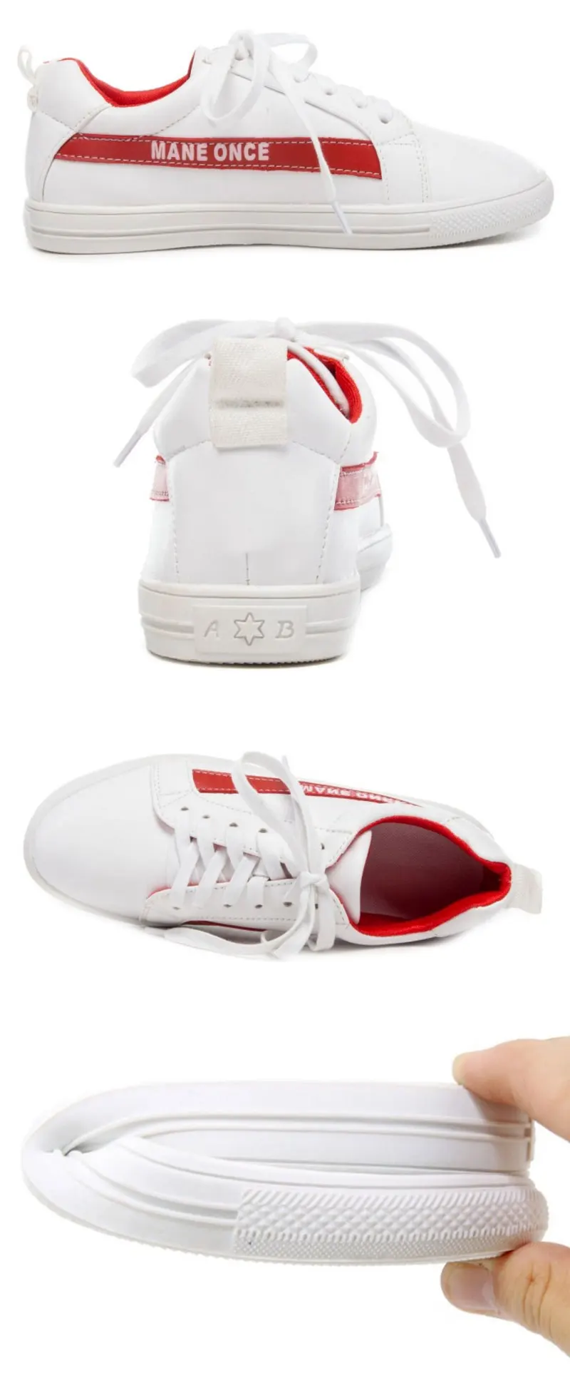 SJJH/Женская обувь для скейтбординга; удобные кроссовки из искусственной кожи; Вулканизированная обувь на плоской подошве; повседневная обувь на шнуровке; женская обувь для тренировок; D005
