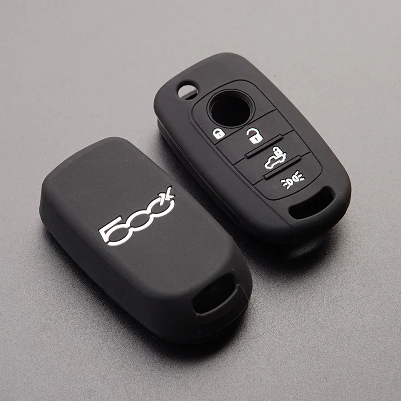 

Silicone key FOB Shell Cover Case Protect skin sleeve set for FIAT TIPO Toro 500X nuovo grazie Flip Remote keyless accessories