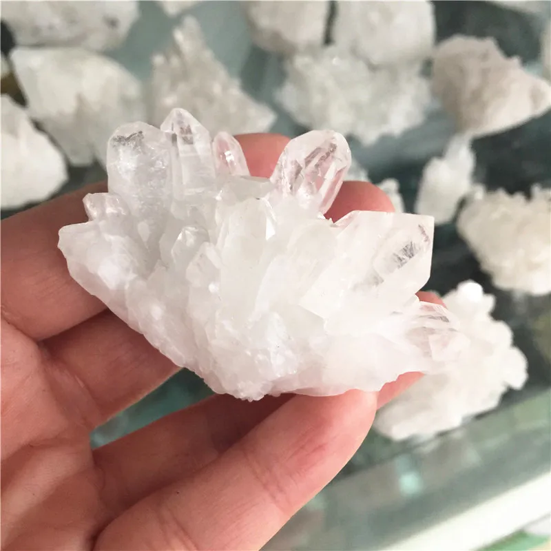

Natural Crystal Quartz Cluster Stone Minerals Great for Meditation Positive Healing Home Decoration Chakra Reiki Stone