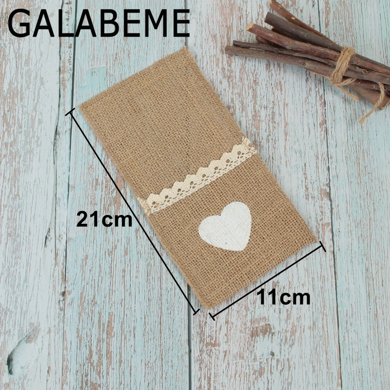 Galabeme 1 штука 21x11 см джутовая Мешковина держатель столовых приборов столовые