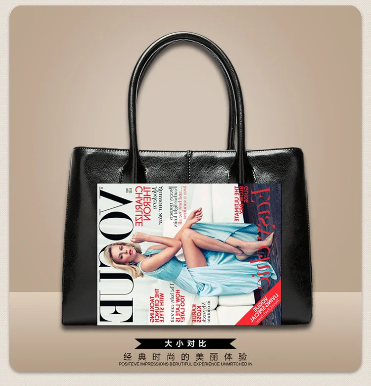 Real leather Luxury Women Handbag Shoulder Tote Bag Black Casual Ladies Leisure Crossbody Hand Bags (24)