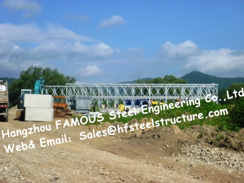 

Chinese Steel Bailey Bridge Supplier Single Lane HD200 Type Galvanized Modular Galvanized Bridge