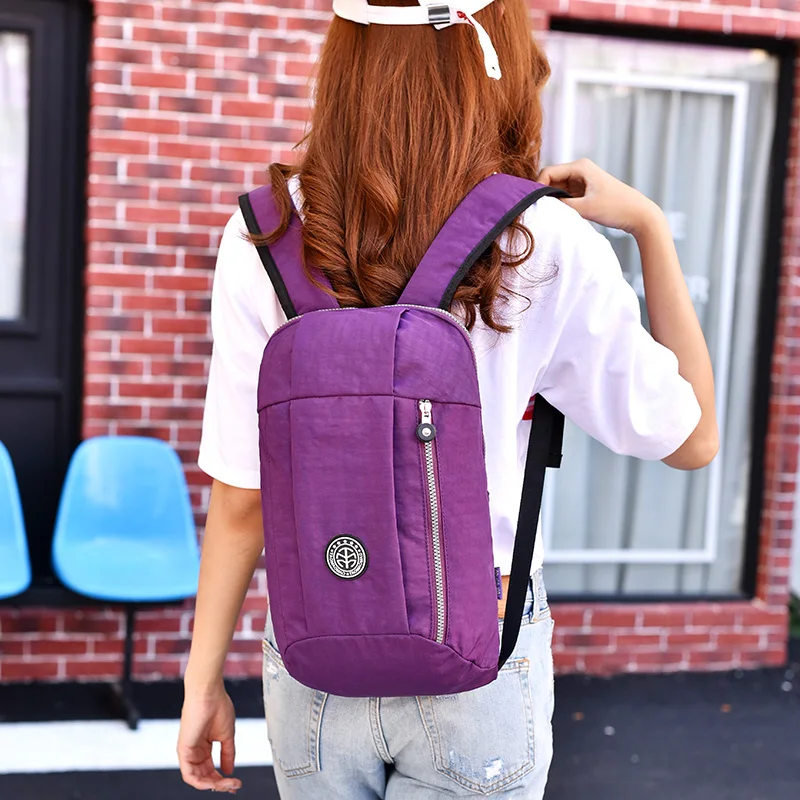 2019 Fashion Nylon backpacks for women Purple Travel Female Bagpack