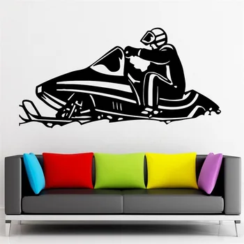

Wall Sticker Vinyl Decal Extreme Winter Sports Snowmobile Race
