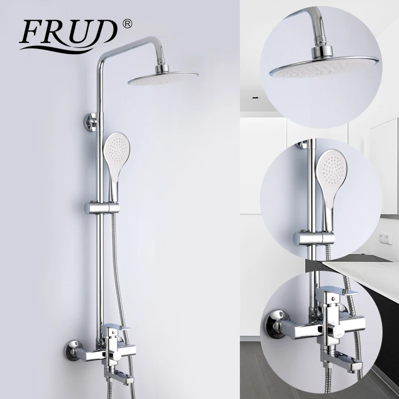 Frud 1 комплект дождевой смеситель для душа в ванную с ручным распылителем