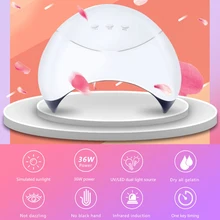 Mybormula 36 Вт УФ-лампа для геля лак сушильный светодиодный светильник для ногтей Сушилка для ногтей применяется для USB портативный 60 s/90 s/120 s таймер интеллектуальная сенсорная кнопка