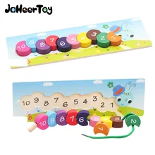 JaheerToy пазл 1-10 цифровой познание Детские деревянные игрушки для детей Монтессори обучающая игрушка насекомое