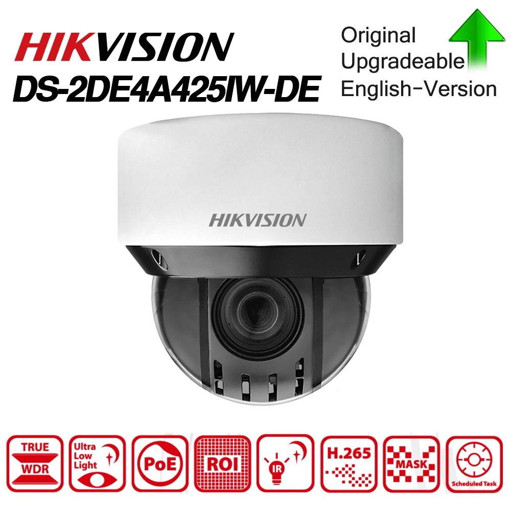 

Pre-sale Hikvision Original PTZ IP Camera DS-2DE4A425IW-DE 4MP 4-100mm 25X zoom Network POE H.265 IK10 ROI WDR DNR