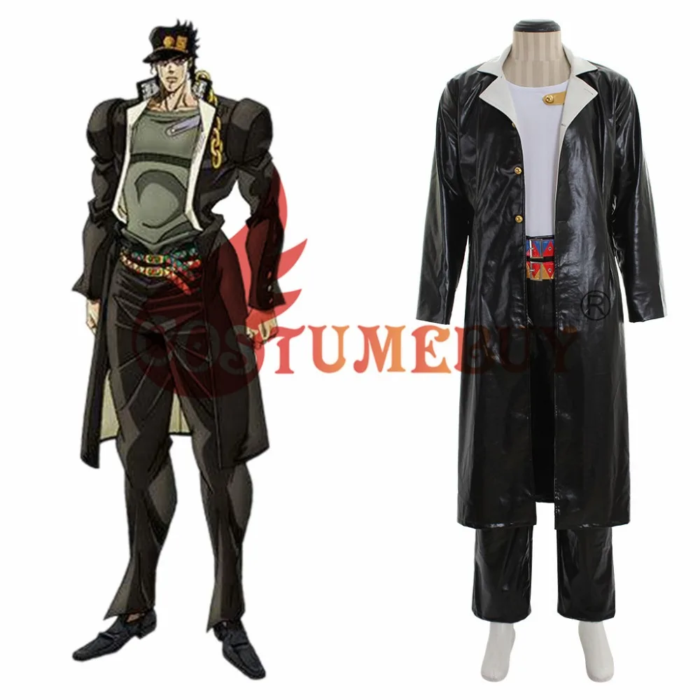 CostumeBuy JoJo невероятное приключение Stardust крестоносцев Kujo Джотаро косплей костюм мужской Хэллоуин Вечерние наряды индивидуальный заказ