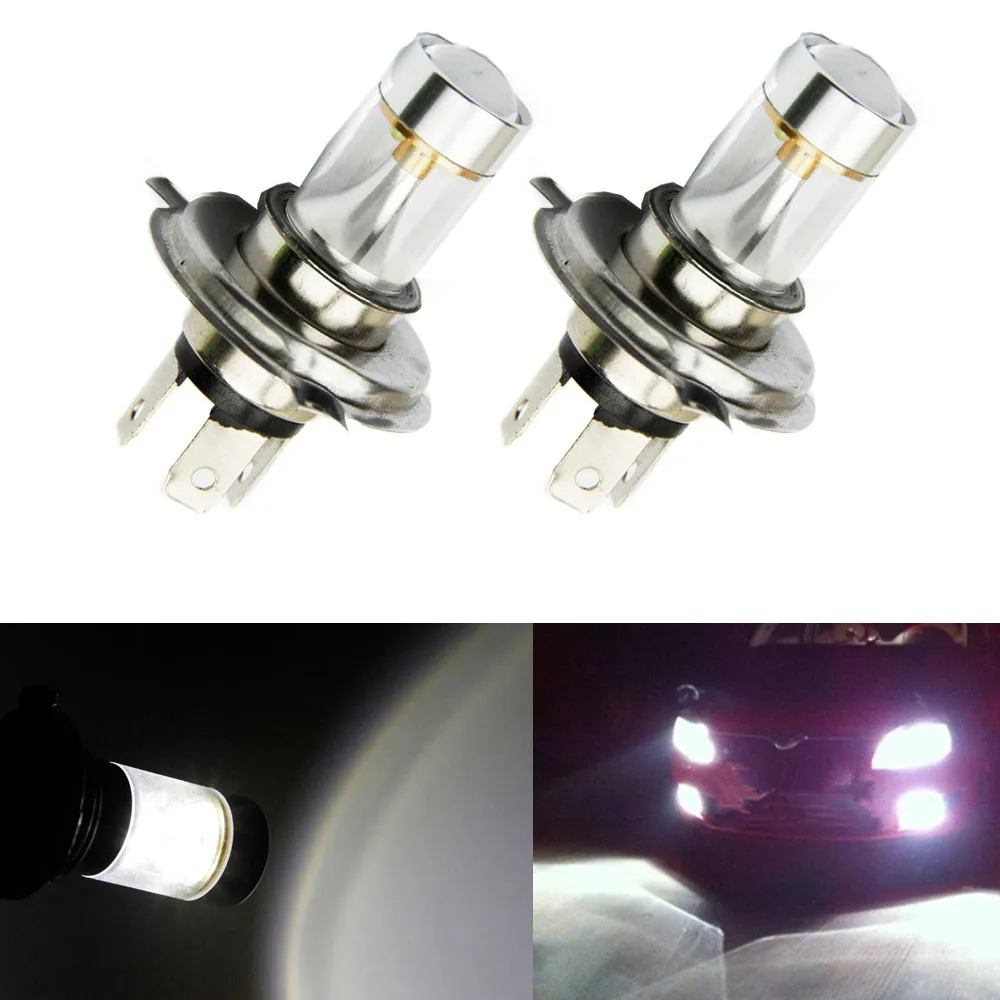 

Light Bulbs For Cars 2PC LED Fog Lights For Car H4 High Power 30W 6000K White XBD LED Beam Headlight Fog Light Bulb