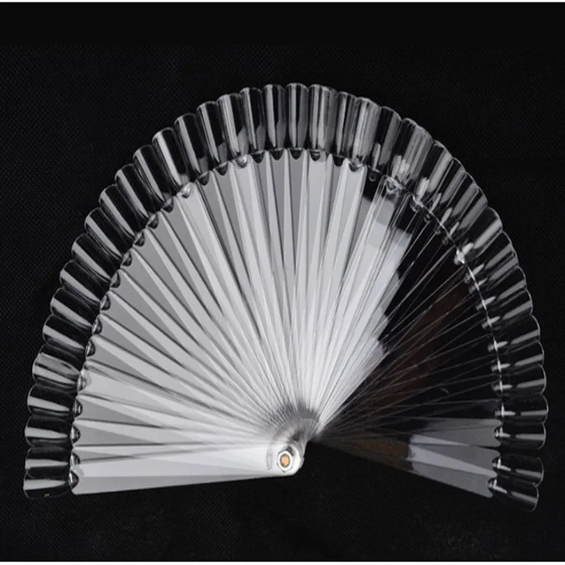 

50/Set Nail Art Tips Stick Display Practice Fan Nail Polish Clear Color Swatches/Nail Sample Nail Art Tools Practice Equipment