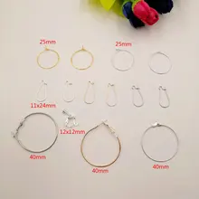 10-100 шт, модные большие круглые обручи, серьги, клипса для ушей, серьги для женщин, ювелирные изделия, сделай сам, висячие серьги, аксессуары для изготовления ювелирных изделий