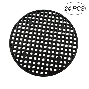 

24Pcs Plastic Flower Pot Mesh Pad 7.5cm Diameter Bottom Grid Mat Prevent Soil Loss Leak-proof Pad Anti-corrosion Breathable Net