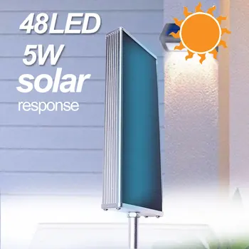 

Durable Walkway Lights Solar Radar Sensor 48LED IP65 5W Motion Sensor Induction Light Home Fence Light Outdoor Garden Security