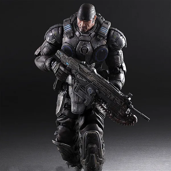 

11" Play Arts Kai PA Marcus Fenix game Gears of War 3 war machine harley quinn joker PVC action Figure Collection Model Toy