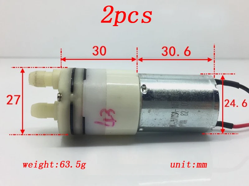 

2pcs 370 Micro Mini Water Pump DC 12V Silent Self-priming Pump Flow 500ML/Min for Model DIY Accessories 370 Motor Pumps