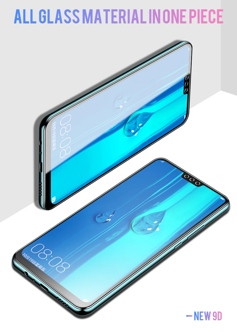 9D полное закаленное стекло для huawei P Smart Защита экрана для huawei P Smart Plus PSmart Защитная стеклянная пленка
