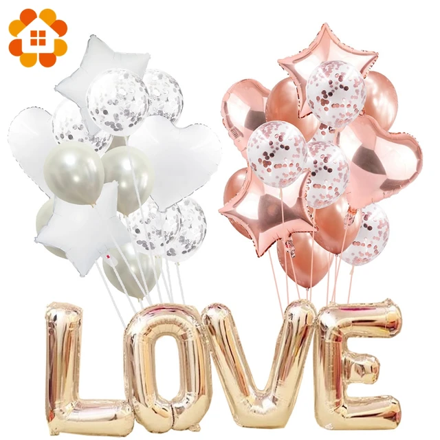 14pcs Creative Multi Confetti Air Balloons Happy Birthday Party Helium Balloon Decorations Wedding Festival Balon Party Supplies