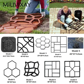 

1Pc DIY Driveway Paving Concrete Stepping Garden Road Mold Garden Patio Stone Path Walk Maker Mould