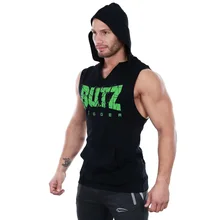 Фитнес-жилеты для бега летние мужские с капюшоном быстросохнущие спортивные рубашки без рукавов баскетбольные тренировочные спортивные майки