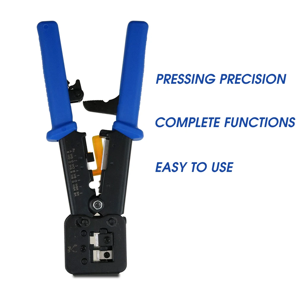 RJ45 크림 퍼 핸드 네트워크 도구 펜치 RJ12 cat5 cat6 8p8c 케이블 스트리퍼 클램프 집게 클립 멀티 기능