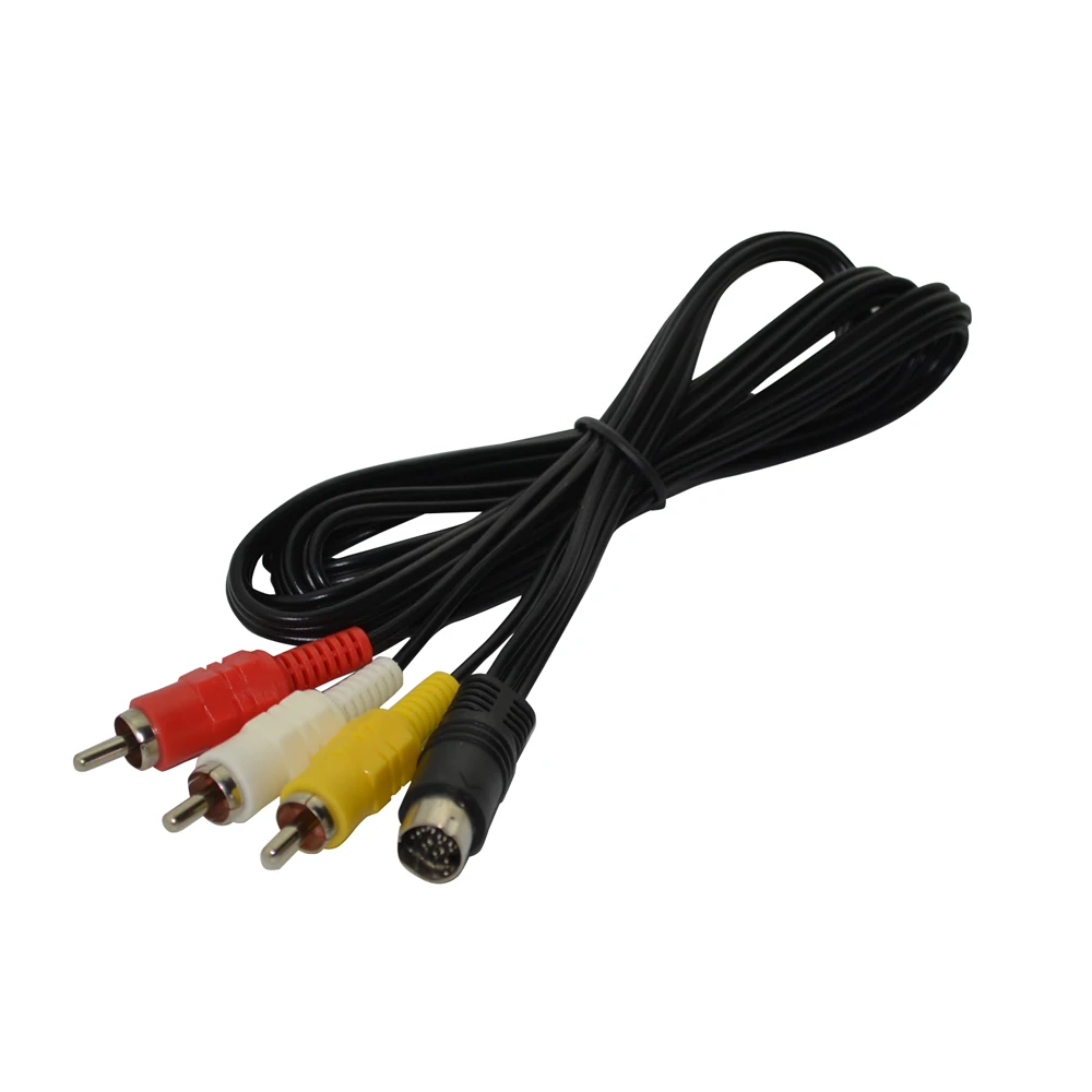 10 шт. в партии новейший никелевый штекер av кабель для SEGA Saturn RCA шнур SS|cord trim|cable cord