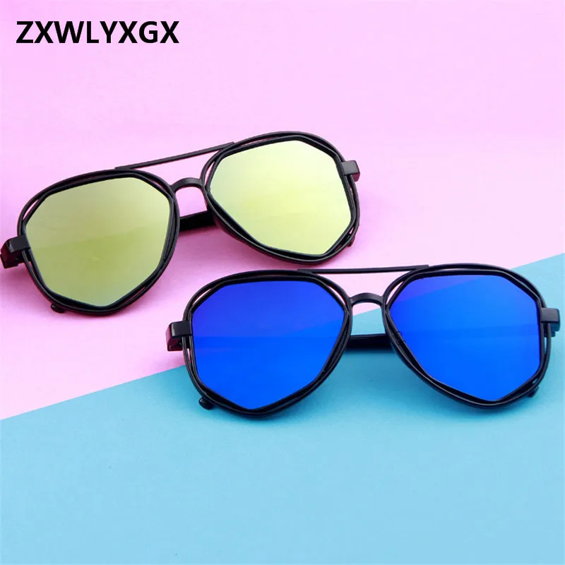 2018 New Fashion Goggle Small Frame Polygon Clear Lens Sunglasses Men