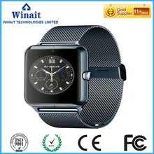 Z50 gsm smart watch phone with steel panel and band watch phone free shipping
