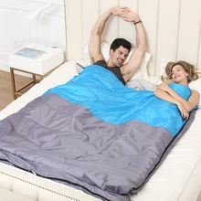 

Winter Warm Double Sleeping Bag Adult Cotton Machine Washable Oversized Couple Sleeping Bag For Camping And Hiking