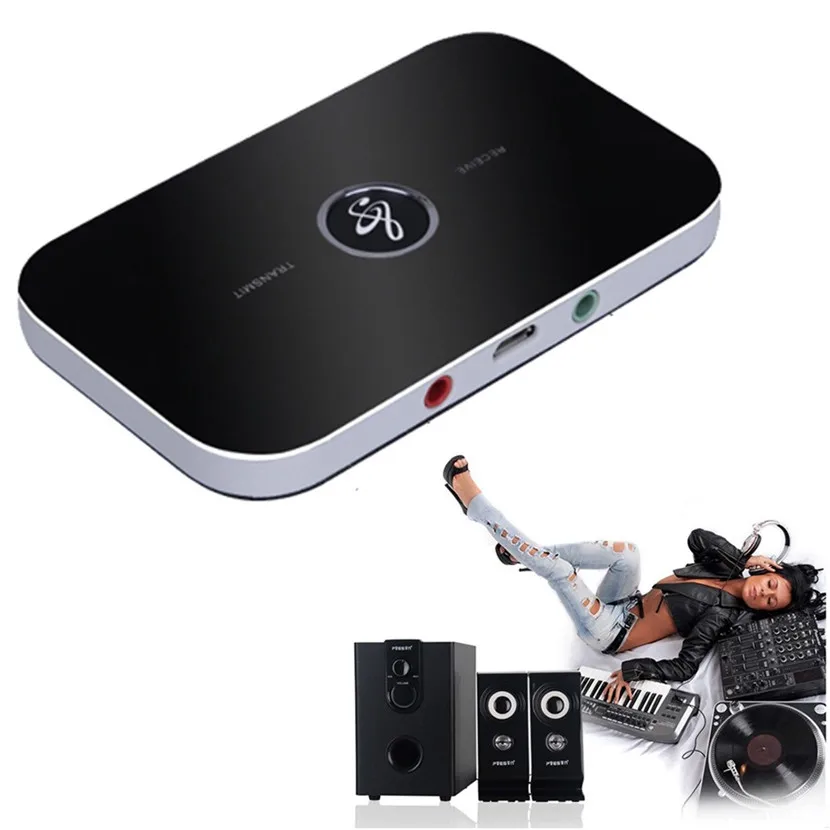 Wireless Bluetooth 2-in-1 Audio Music A2DP Receiver Transmitter Adapter AUX OUT