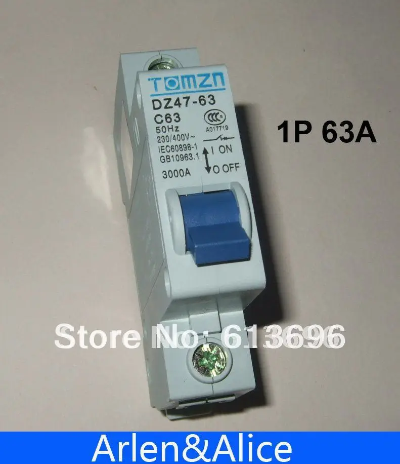 1P 63A 230V ~ 50HZ/60HZ Мини выключатель MCB C45 C Тип | Обустройство дома