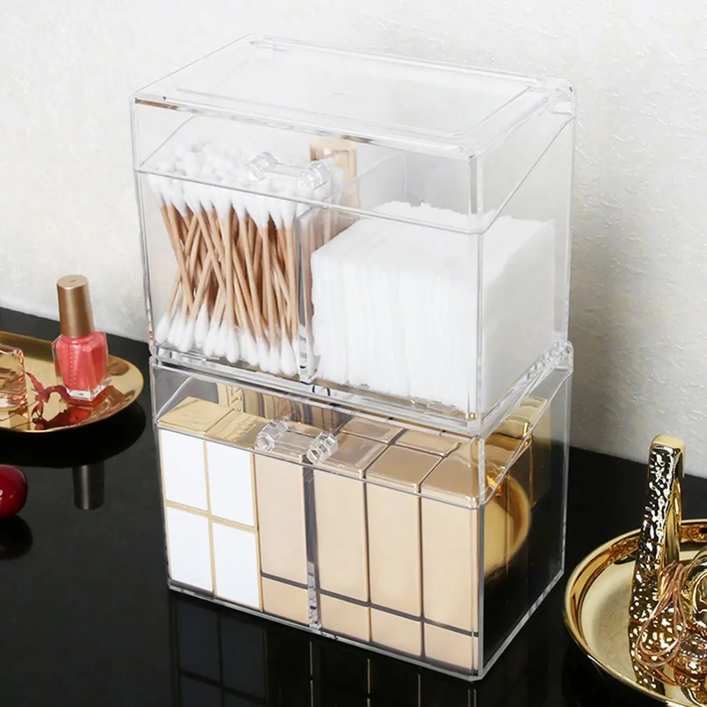 Transparent Jewelry Display Stand Jewelry Organizer Storage Box Acrylic Small Mini Lipstick Box Makeup Organizer Storage Case