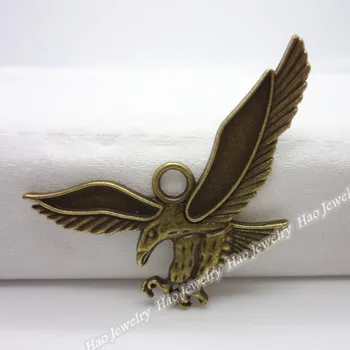 

50pcs Vintage Charms Eagle Pendant Antique bronze Zinc Alloy Fit Bracelet Necklace DIY Metal Jewelry Findings