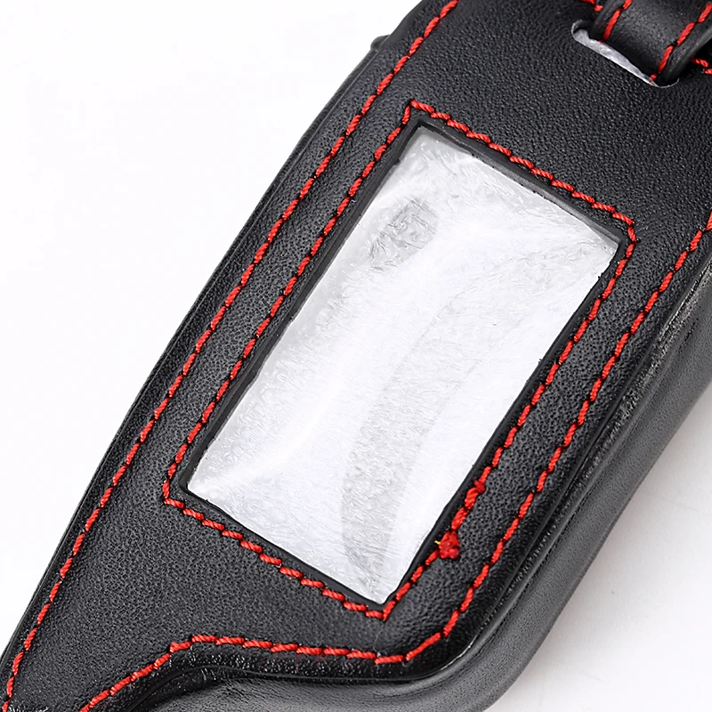 

3 Buttons Leather Car-Styling Key Cover Case For Starline B9 B6 A91 A61 Twage Two Way Car Alarm System keychain