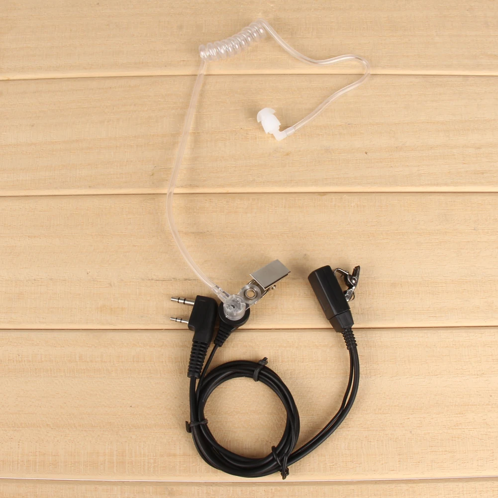 2 Pin Акустическая трубка гарнитура PTT MIC In ear иди и болтай Walkie Talkie Динамик гарнитуры