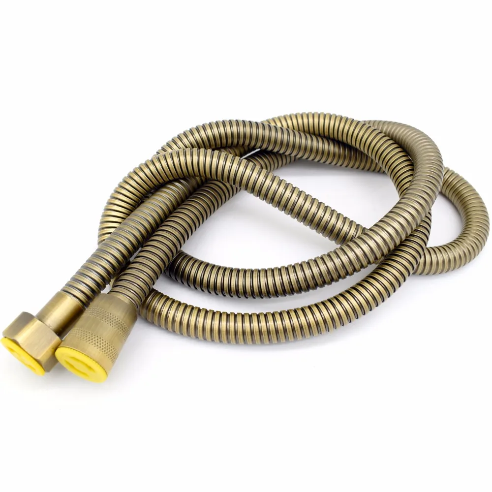 Bathroom Shower Hose Plumbing Flexible Antique Brass Chrome For