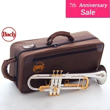 Professional LT180S-72 Bach US Silver Gold Plated Trumpet Small Brass Senior High Qulity Musical Instrument Trompeta